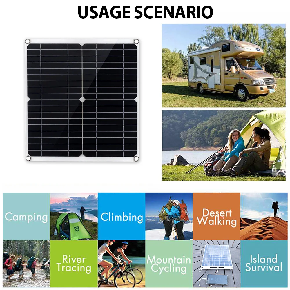 SOECOPO 15000W complete systeemkit 2 * 300W zonnepanelen DC 110V / 220V omvormer en 100A controller voor thuisbalkon krachtcentrale - Afbeelding 3