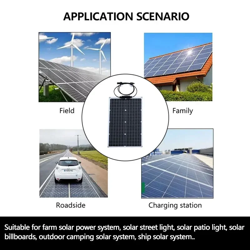 2000W Zonne-energiesysteem 110V/220V 4000W Zonnepaneel Omvormer Glas 12V Batterij Laadcontroller Voor Thuis/Buiten Gebruik - Afbeelding 6