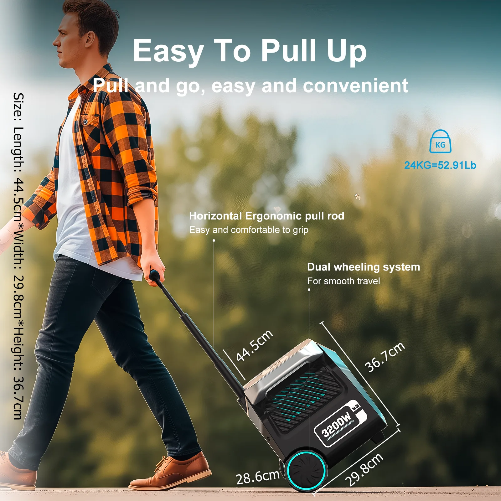 IEE 3200W Draagbare Powerstation Zonnegenerator LiFePO4 Batterij 2048Wh AC V Uitgang Trolley Voor Camperbus Camping Met Mobiele App - Afbeelding 5