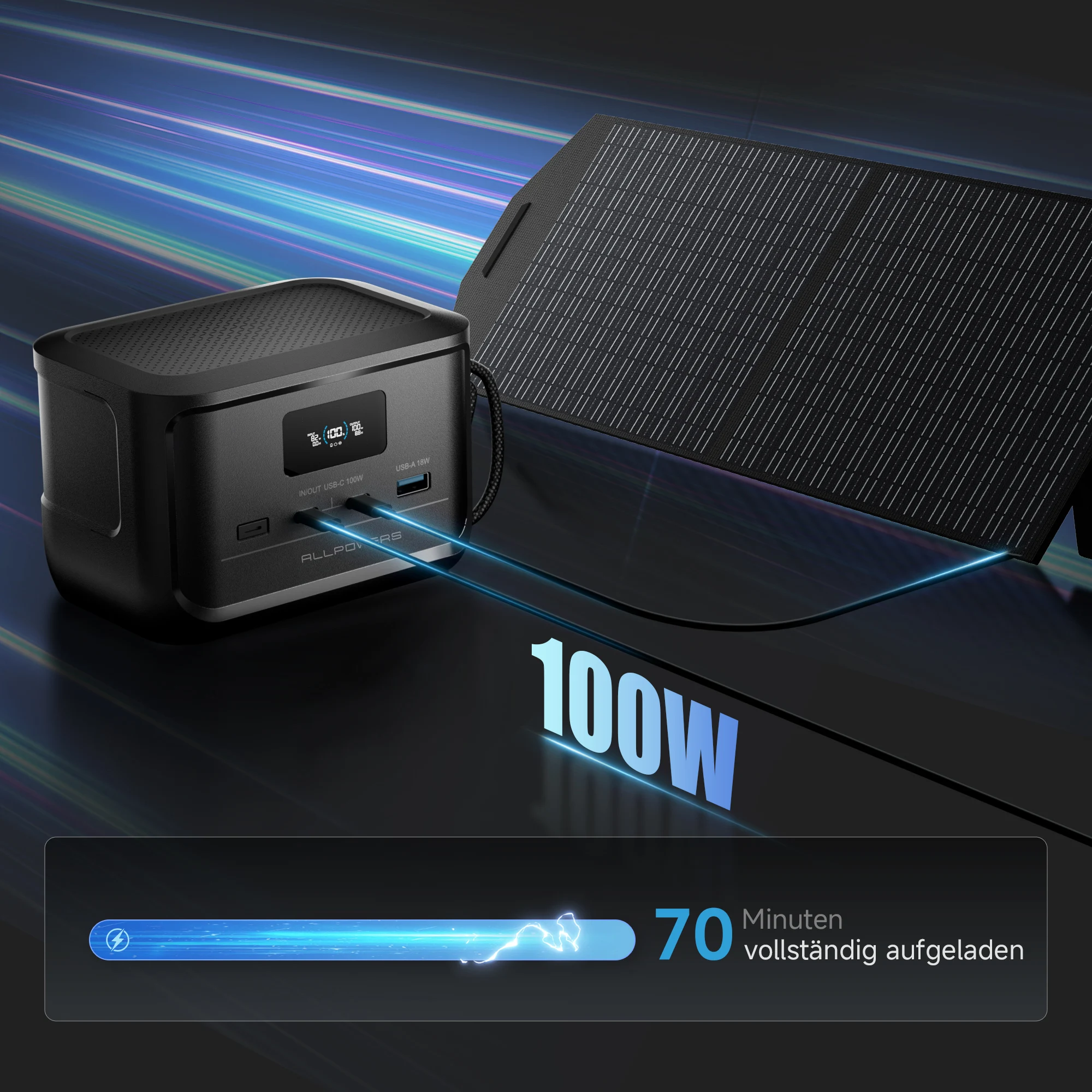 ALLPOWERS SOLAX P100 draagbare powerbank 99,2 Wh 31000 mAh LiFePO4-batterij 128 W USB-uitgang voor buiten kamperen reizen noodgevallen - Afbeelding 4