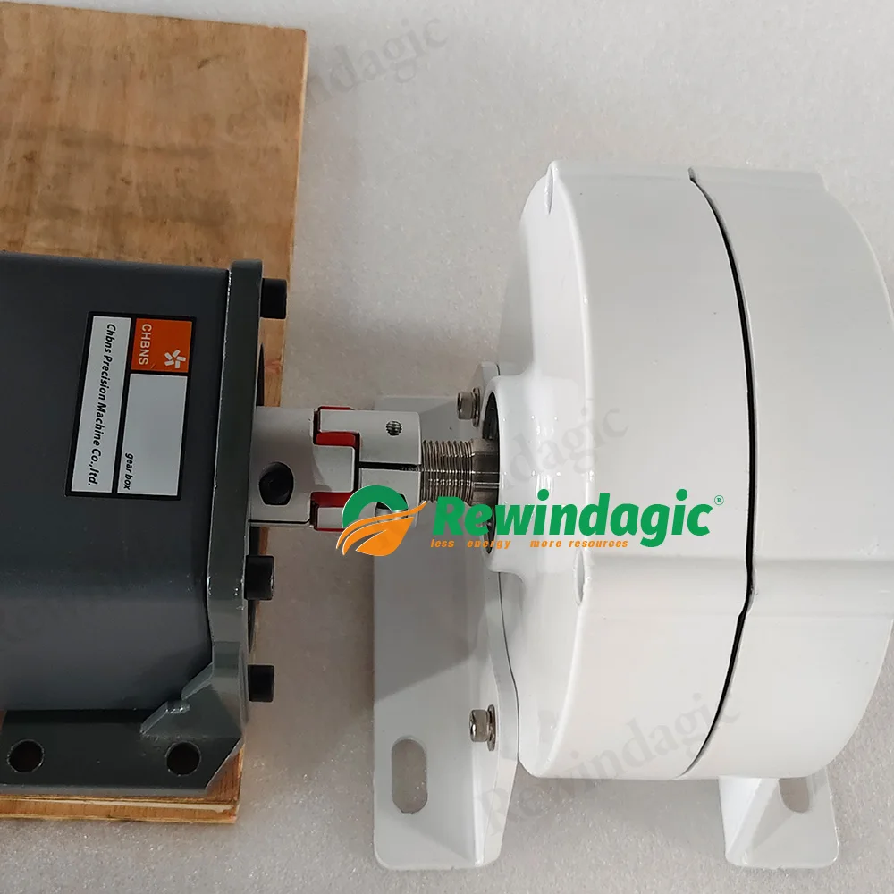 Laagtoerige 3KW 5KW 12V 24V uitvoer 3-fasen alternator permanente magneetgenerator met motor complete set éénfase DC-motor DIY - Afbeelding 3