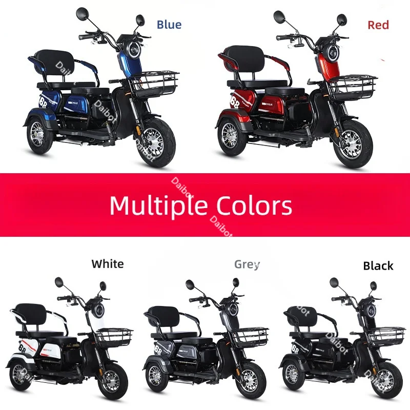 Volwassen Elektrische Driewieler 48V 600W 3 Wiel Elektrische Scooter Voor Volwassenen Verwijderbare Batterij Anti Diefstal Systeem - Afbeelding 3