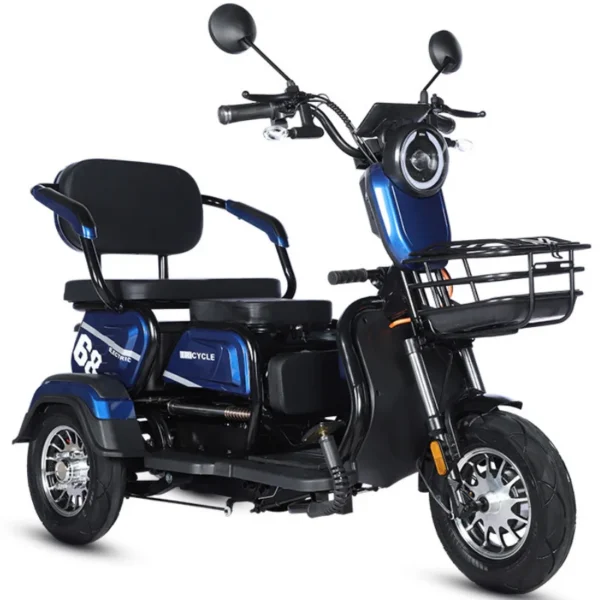 Volwassen Elektrische Driewieler 48V 600W 3 Wiel Elektrische Scooter Voor Volwassenen Verwijderbare Batterij Anti Diefstal Systeem