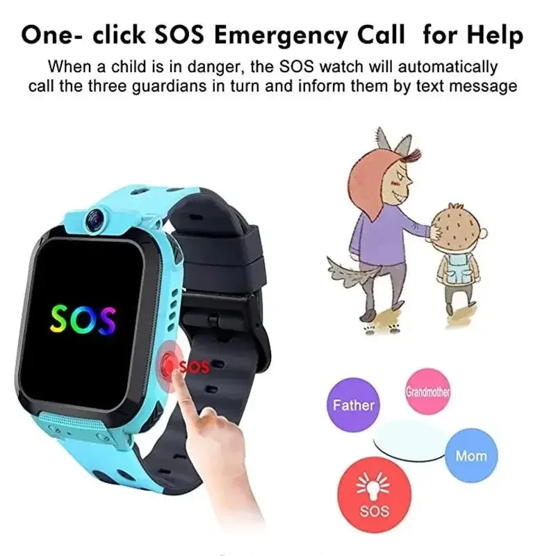 4G Kids Smart Watch Mini Kindertelefoon met oproep SOS Camera 3 in 1 Cartoon Horloge Meisje Jongen Verjaardag Kerstcadeau 2025Nieuw - Afbeelding 3