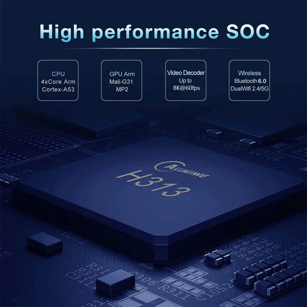 Smart TV Box Bluetooth 6.0 8K Q1 Android 16 Set Top Box Allwinner H313 Dual Wifi 5G 8GB128GB Google Voice Streaming Mediaspeler - Afbeelding 3