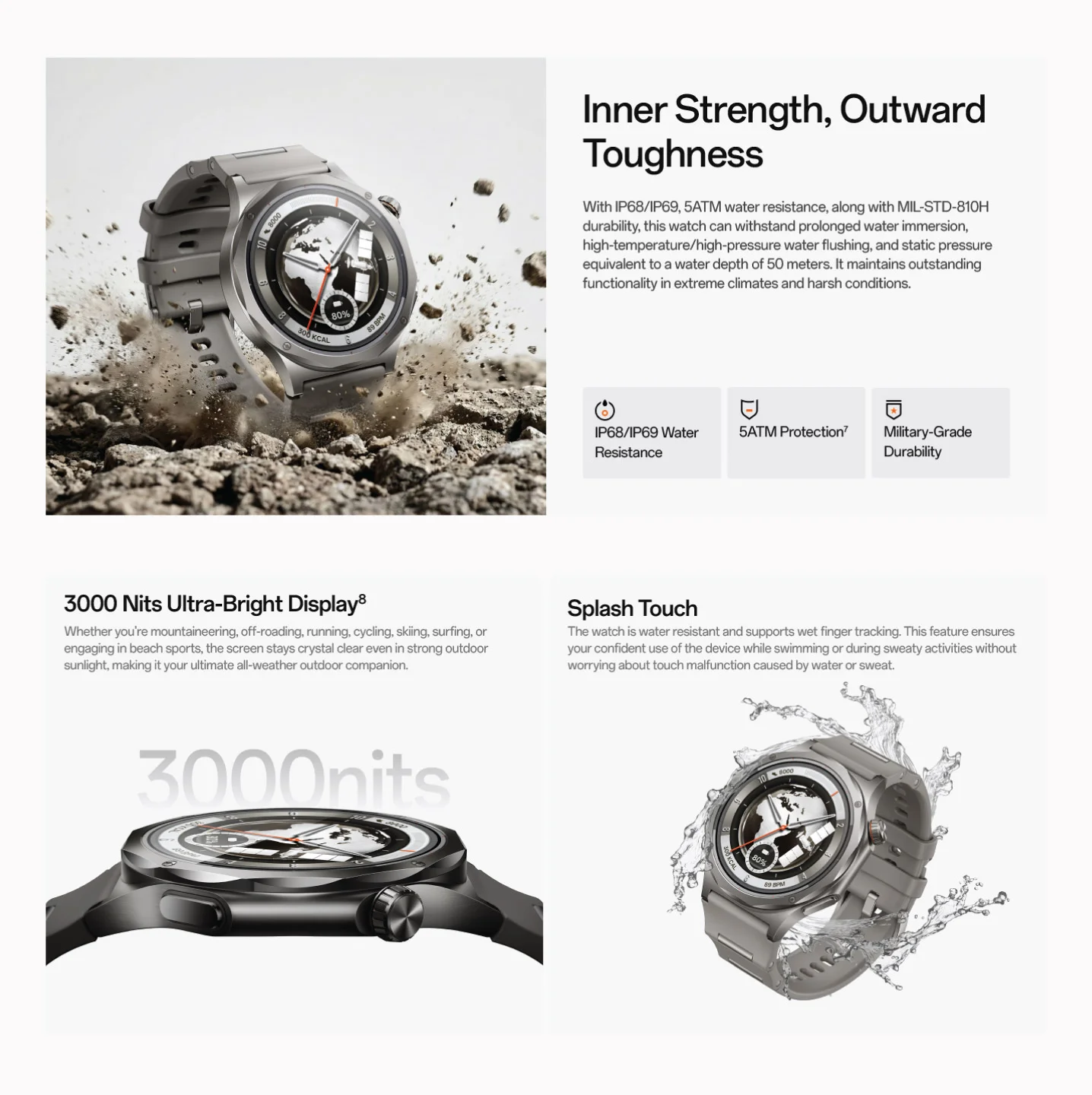 Nieuwe Aanwinst Globale Versie OPPO Watch X3 Smartwatch Ultralichte Titanium Alloy Kast 1.50" LTPO AMOLED Scherm 16 dagen Batterijduur NFC IP68 - Afbeelding 3