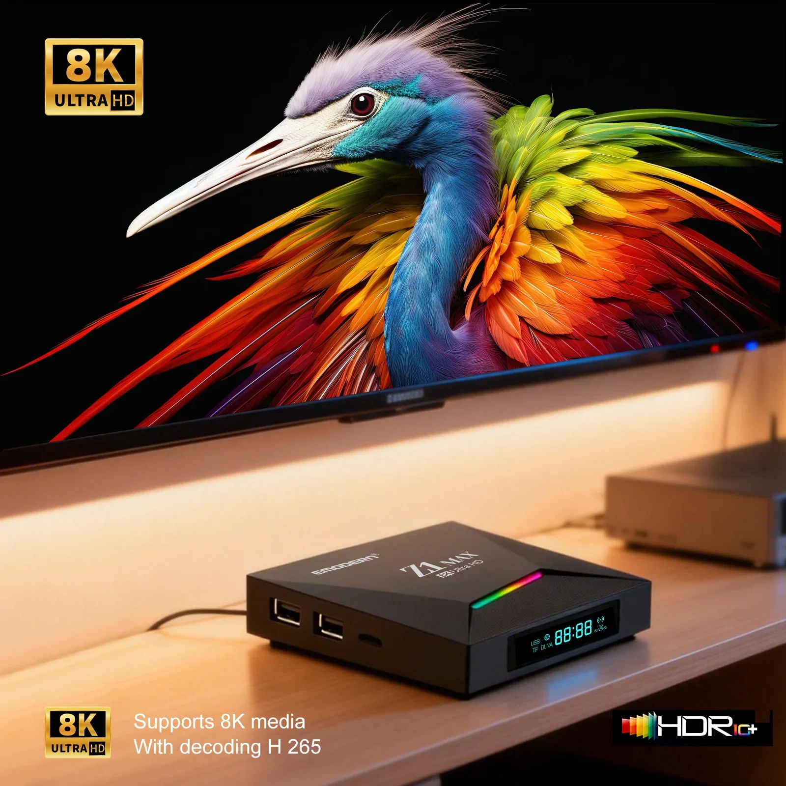 Z1 Max TV Box Android 15 IPTV Allwinner H618 Quad Core 4G 5G Dual WiFi HD 8K 4K mediaspeler BT 5.0 ondersteuning spraakafstandsbediening TV Box - Afbeelding 4