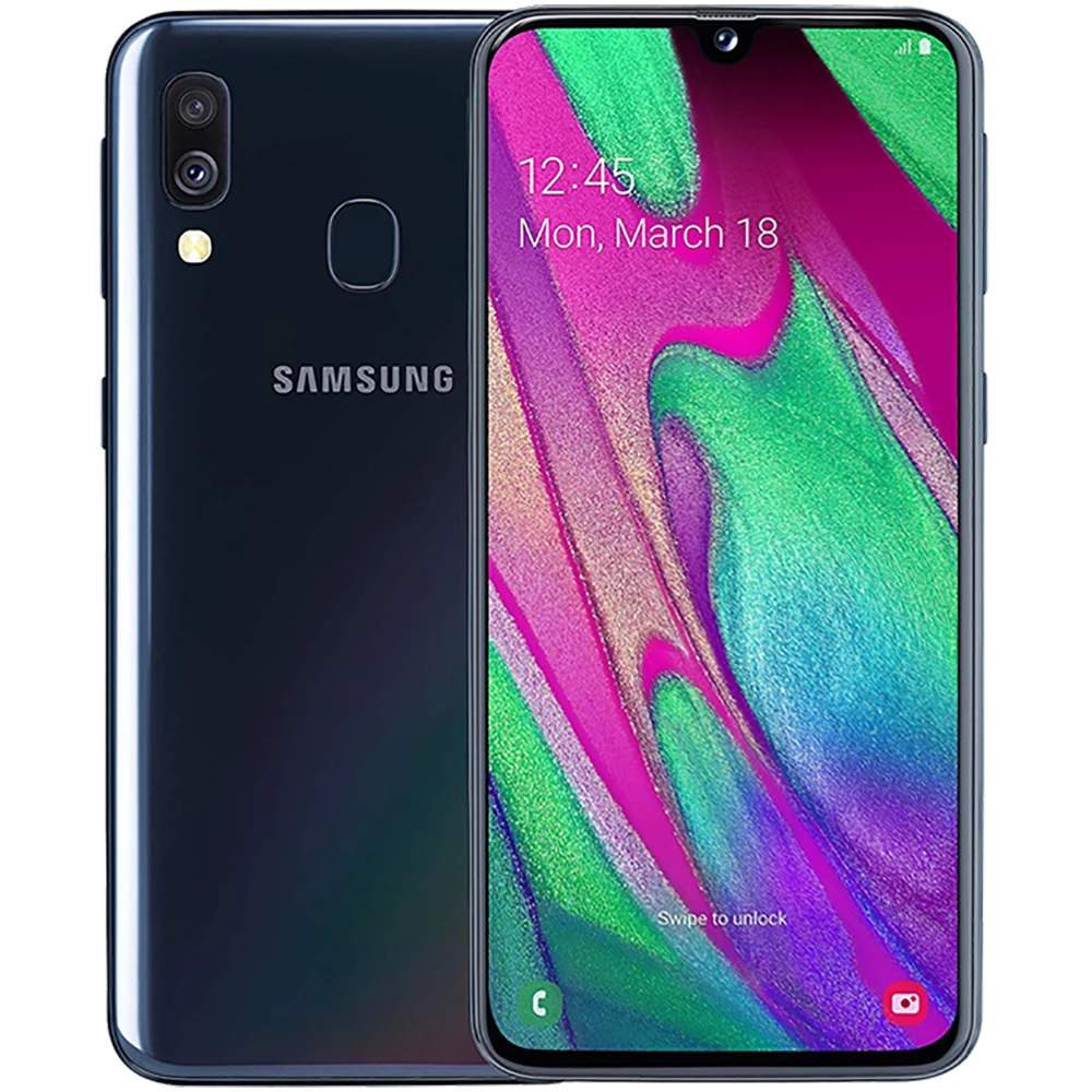 Samsung Galaxy A40 Smart Android-telefoon Algemene versie 5,9-inch AMOLED 1080 * 2340 25MP Samsung Smartphone 3100mAh Ontgrendeling - Afbeelding 2