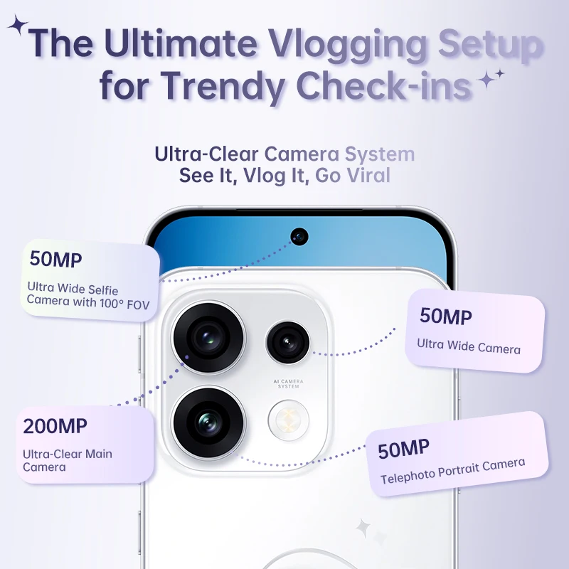 EU-versie smartphone OPPO Reno16 Pro 5G 12 GB + 512 GB AI Remix Collage 4K automatische videocorrectie 6000 mAh 80 W 6,32-inch scherm 50 MP-camera officiële garantie - Afbeelding 2