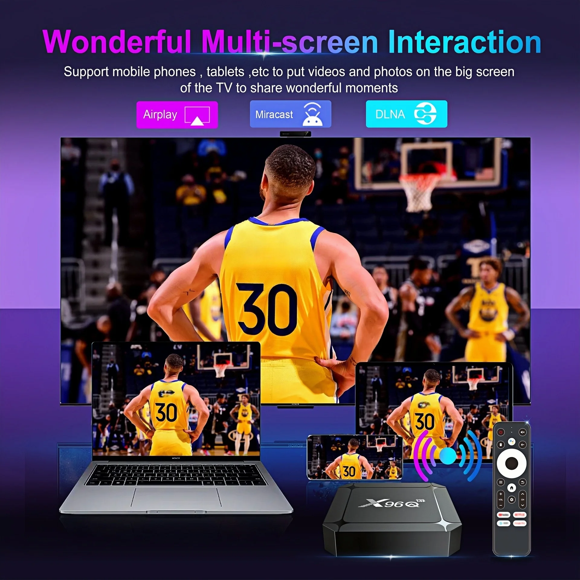 X96Q Android 14.0 TV Box RK3518 Quad Core WiFi 6 Bluetooth 5.0 4K Ultra HD Smart Media Player USB 3.0 H.265 HDR10 Set Top Box - Afbeelding 6
