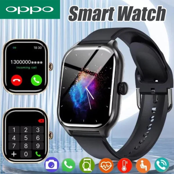 OPPO H9 Pro Sport Smart Watch Fitnessklok Gezondheidsmonitor Waterdichte smartwatch Draadloze oproephorloges voor heren Dames IOS