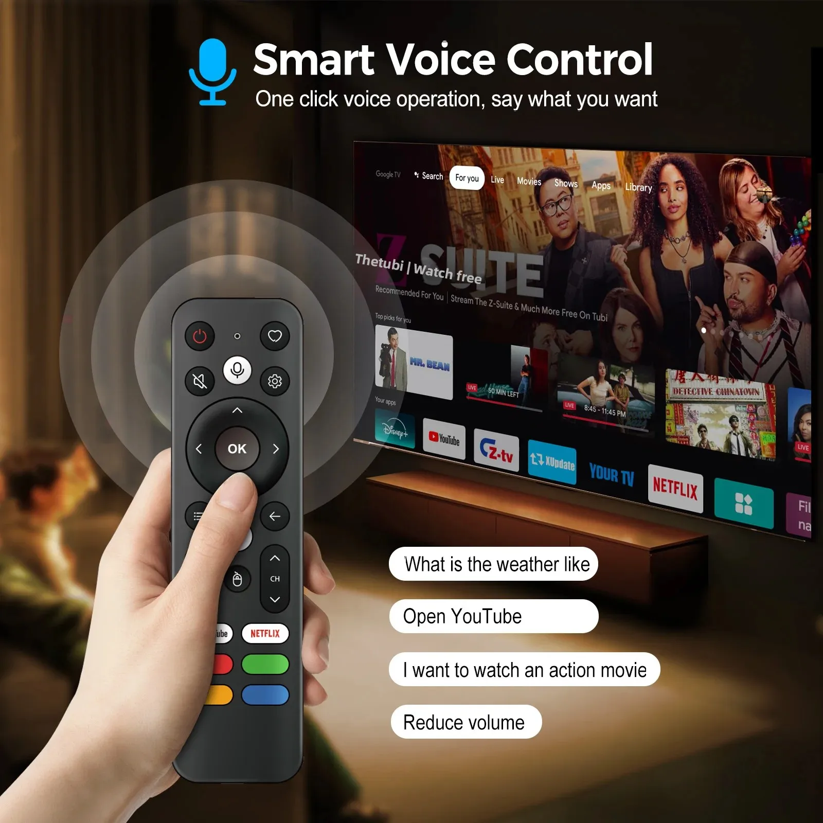 Z1 Max TV Box Android 15 IPTV Allwinner H618 Quad Core 4G 5G Dual WiFi HD 8K 4K mediaspeler BT 5.0 ondersteuning spraakafstandsbediening TV Box - Afbeelding 6