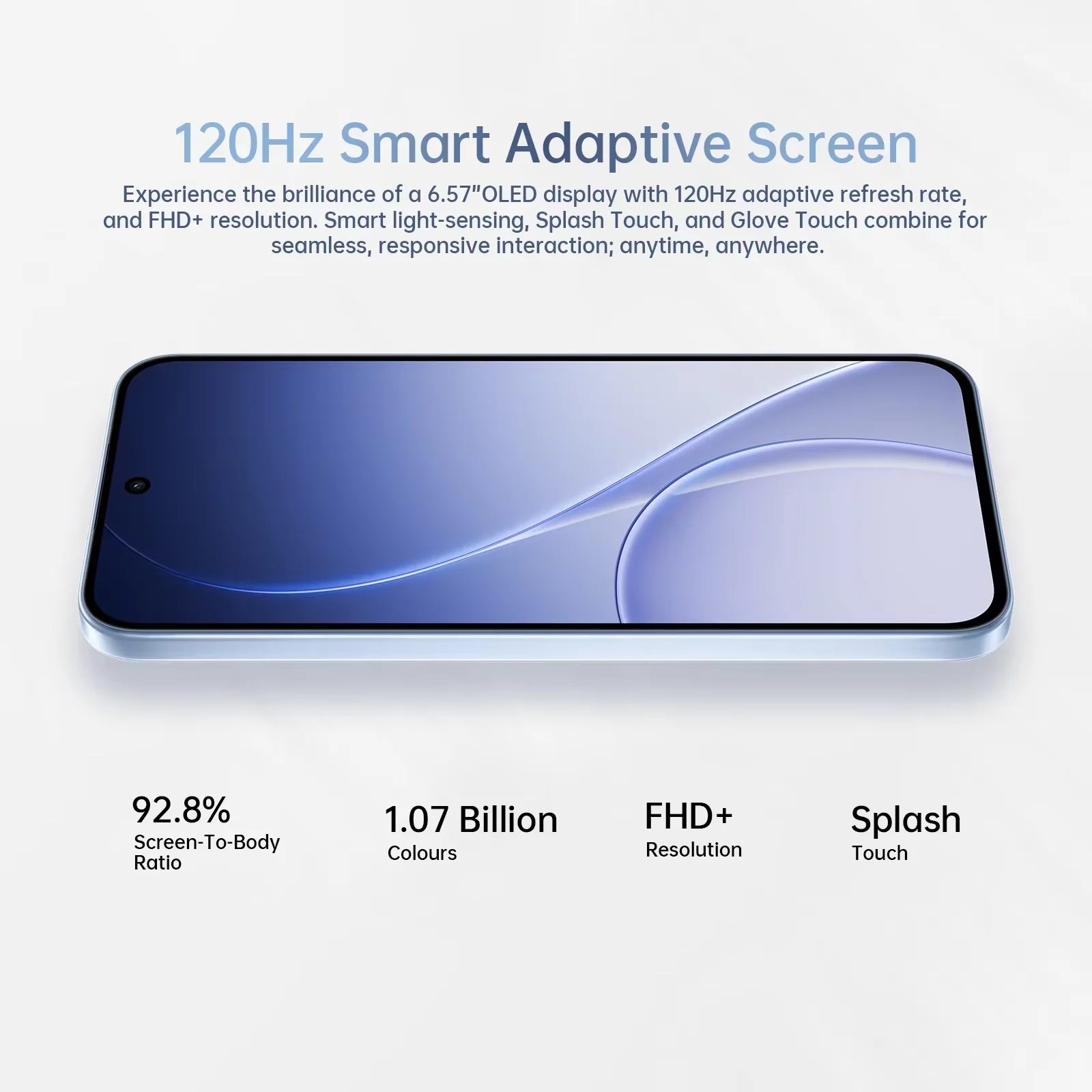Oppo Reno15 FS 5G (Europese versie) 8 GB + 512 GB, blauw, Snapdragon 6 Gen 1, 6500 mAh, 80 W, 6,57 inch, 50 MP-camera, officiële garantie - Afbeelding 2
