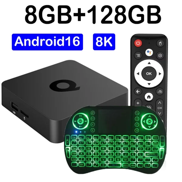 TV Box Q1 Android 16 8GB 128GB Bluetooth 6.0 Streaming Mediaspeler Allwinner H313 8GB128GB Set Top Box 8K Video 4K Smart TV Box