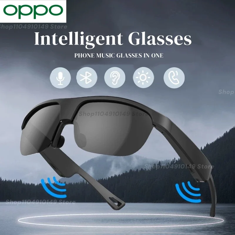 OPPO Draadloze Bluetooth Smart Bril Stemassistent Luister Muziek Navigatie Headset Bril Waterdichte Outdoor Sport Zonnebril