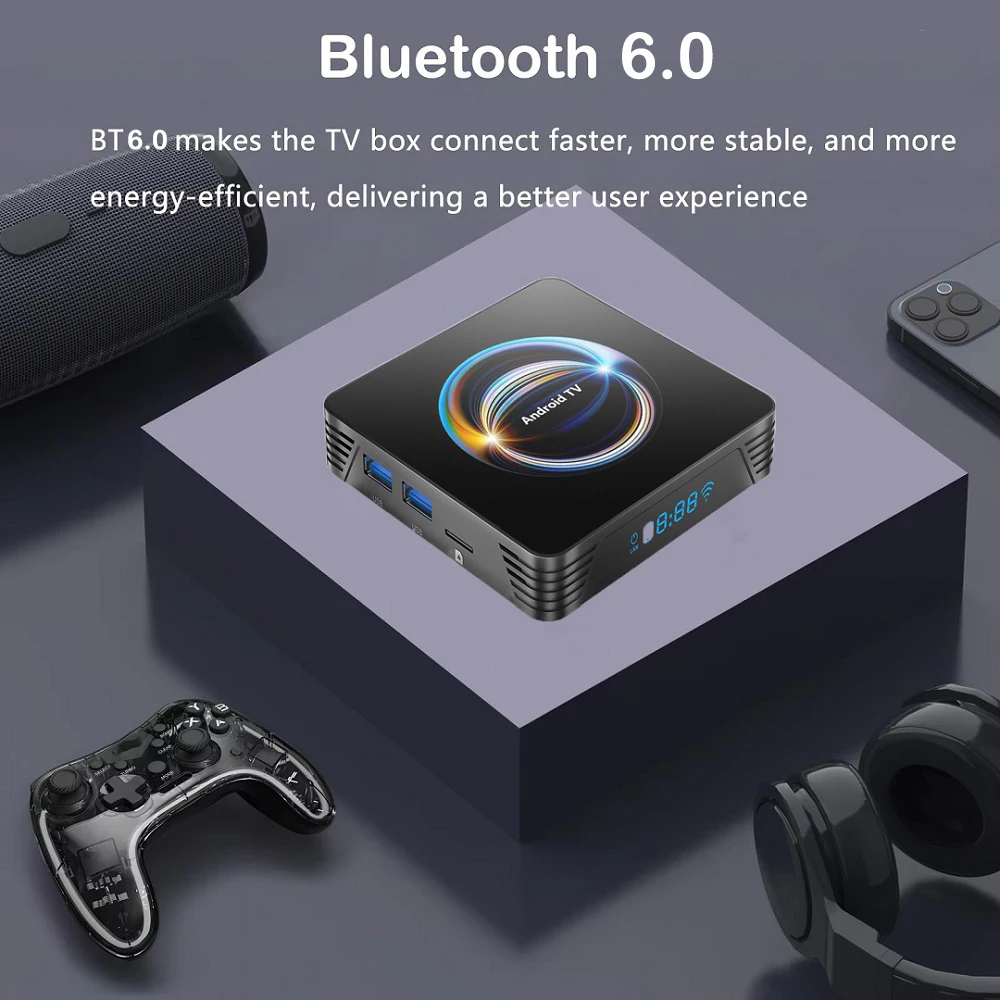 Smart TV Box 2026 X66 8K Media Player Android 16 RK3528 Google Assistent BT6.0 Wifi6 4K AV1 Dual Wifi 5G 128GB 256GB Set Top Box - Afbeelding 5