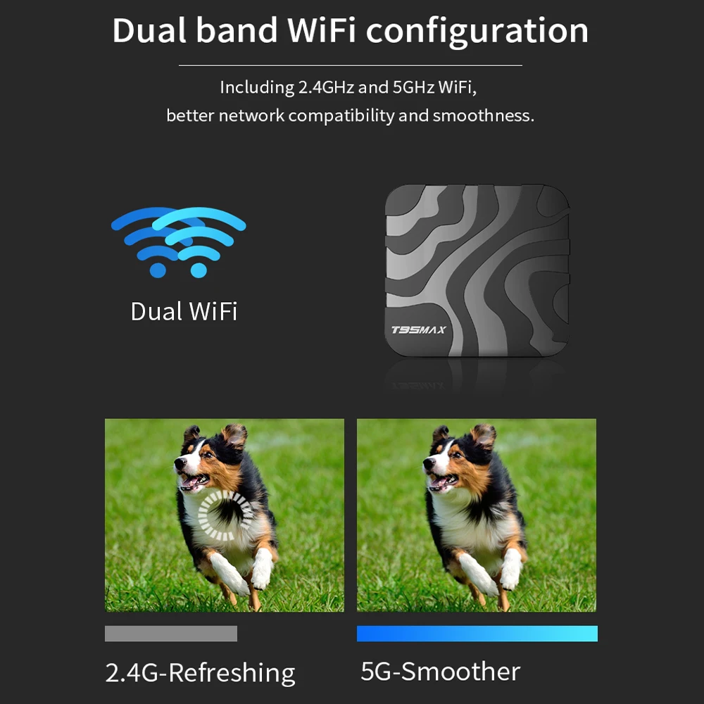T95 Max 8GB 128GB Smart TV Box Android 16 Google Assistent Bluetooth 6.0 Dual Wifi 5G Wifi6 8K Ultra 4K Streaming Mediaspeler - Afbeelding 2