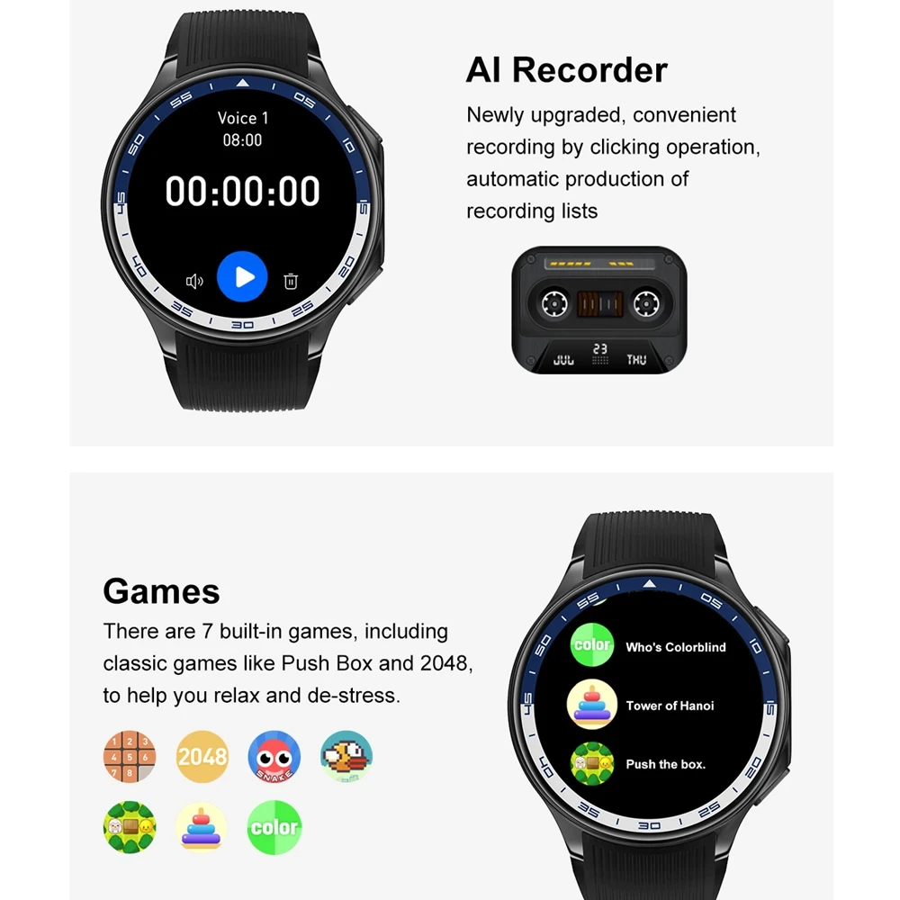 OPPO Horloge X AMOLED 32 GB Smartwatch Waterdicht Heren Smart Horloge Bluetooth Call Connect Hoofdtelefoon TWS Muziek 3D UI Modus Video 2024 - Afbeelding 4