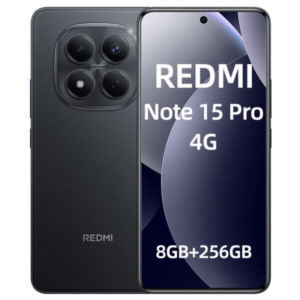 Xiaomi Redmi Note 15 Pro 4G Smartphone, 8GB+256GB, MediaTek Helio G200-Ultra, 6.77" AMOLED Display, 200MP Main Camera, 6500mAh (typ) Batterij, Oplader Niet Inbegrepen, 25100RA69G