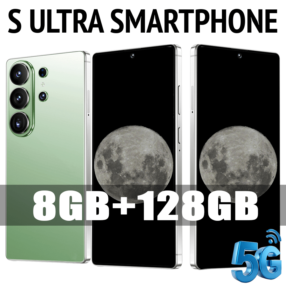 S Ultra 2026 Upgrade 5G Android Smartphone, 8+128GB Groot Opslagruimte, 6.8-inch HD Touchscreen, HD Camera, Dual SIM, Meerdere kleuren beschikbaar, Simlockvrij Mobiele Telefoon, Lange Batterijduur, Ondersteunt Snel Opladen, Dual SIM Dual Standby, GPS, Bevat Stylus, oortelefoon, Het Ideale Kerst-/Vacationcadeau Voor Familie, Vrienden, Collega's En Reizigers