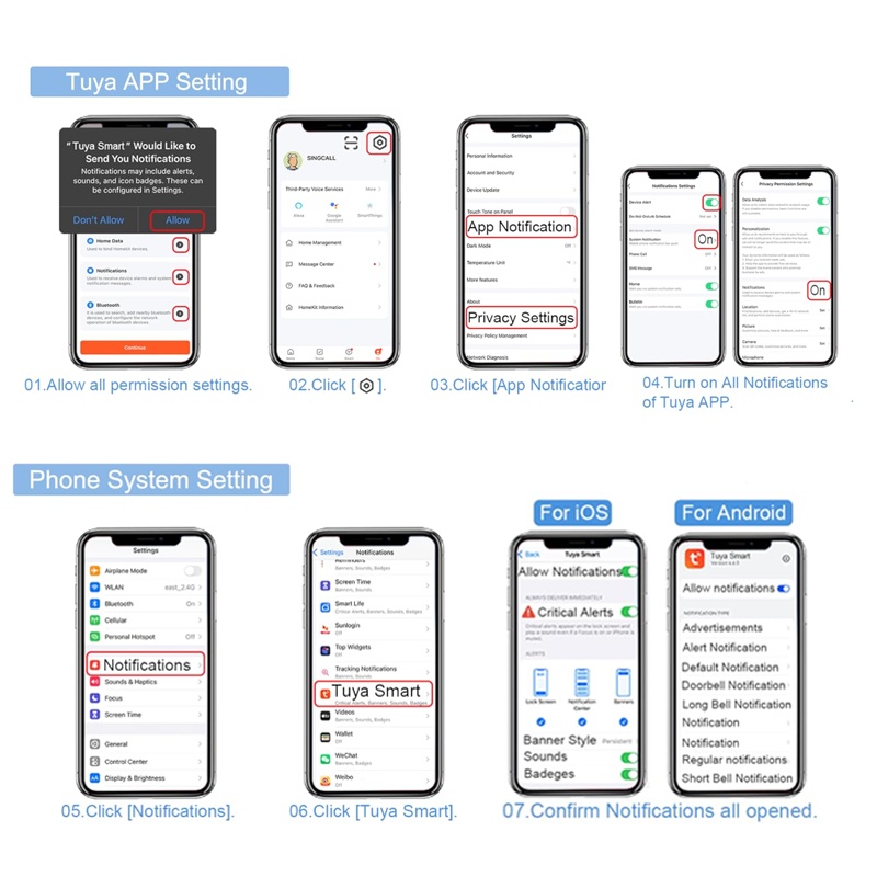 Tuya Intelligente Draadloze Noodknop SOS Medisch Alarm Systeem voor Ouderen, One Click Alarm Pager, 2-Pack - Afbeelding 8