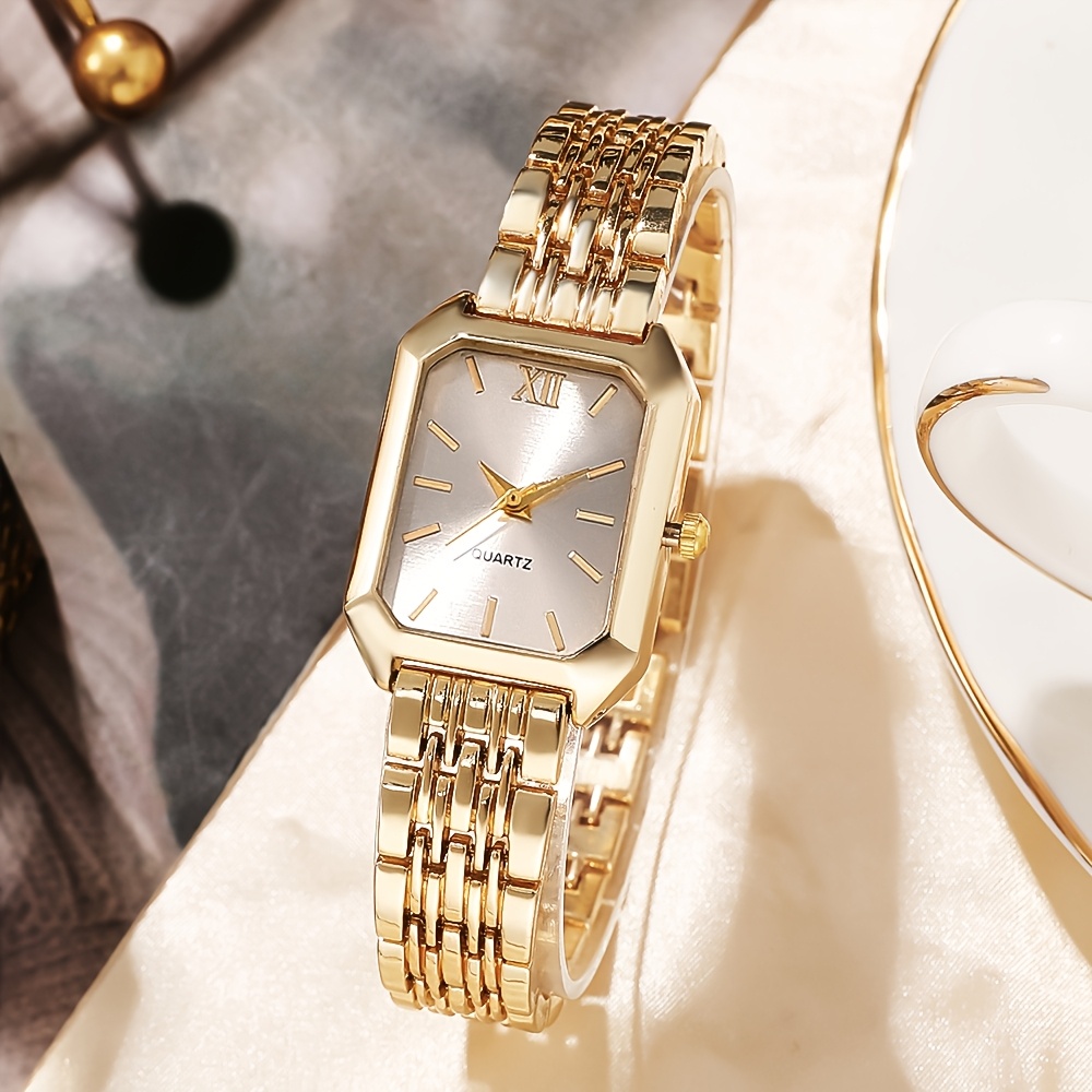 1 Stuks Modieuze Zakelijke Stijl Dames Quartz Horloge, Klassiek Veelzijdig Vierkant Wijzerplaat Dameshorloge, Geselecteerd Thanksgiving Cadeau voor Zussen, Geschikt voor Dagelijks Gebruik - Afbeelding 13