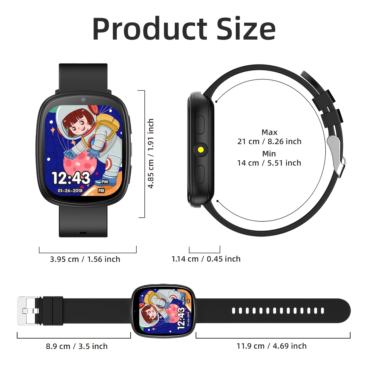 Kinder Smartwatch met 22 Spelletjes, Ingebouwde Zaklamp, Camera & Fotoalbum, 260mAh Oplaadbare Batterij, Kalenderfunctie, Meest Populaire Smartwatch voor Kinderen, Jongens & Meisjes, Lieve Speelkameraad voor Kinderen, Grappig Educatief Polshorloge, Geweldig Cadeau voor Kinderverjaardag & Feestdagen - Afbeelding 2
