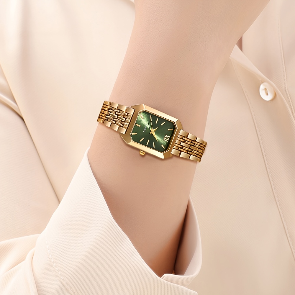 1 Stuks Modieuze Zakelijke Stijl Dames Quartz Horloge, Klassiek Veelzijdig Vierkant Wijzerplaat Dameshorloge, Geselecteerd Thanksgiving Cadeau voor Zussen, Geschikt voor Dagelijks Gebruik - Afbeelding 9