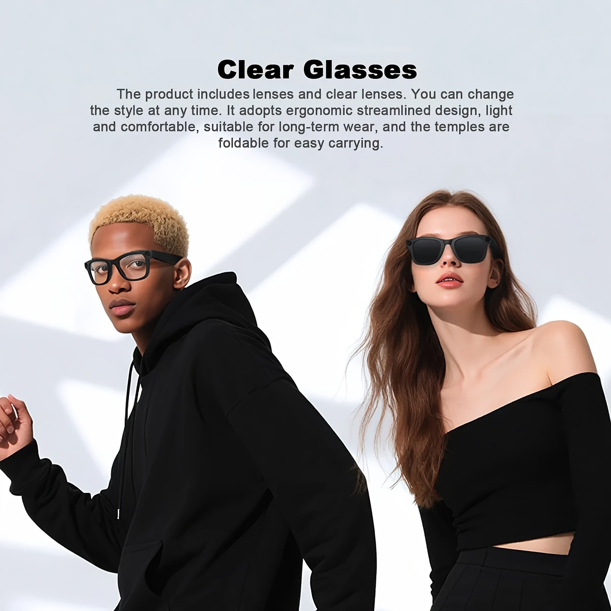 PEJE AI Slimme Bril met Camera, Gafas 1080P HD Video-opnamebril, AI-assistent (ChatGPT/Doubao), Realtime Vertaling, Audio-opname Slimme Bril met Kleurveranderende Lenzen voor Reizen, Sport, Buitengebruik Valentijnsdagcadeau - Afbeelding 7