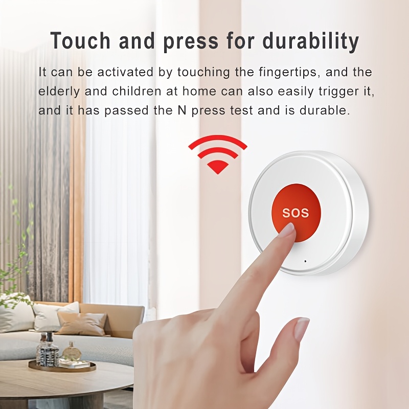 WiFi SOS-knop Slim Huis Noodalarmapparaat Werkt met Tuya Smart Life APP Veiligheidsalarm voor Ouderen en Kinderen APP Bewaking op Afstand - Afbeelding 4