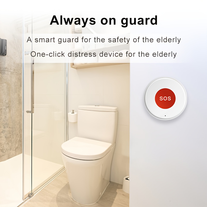 Tuya Intelligente Draadloze Noodknop SOS Medisch Alarm Systeem voor Ouderen, One Click Alarm Pager, 2-Pack - Afbeelding 5