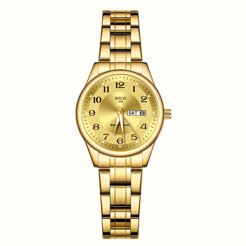 DEBLVE Dames Ultra-Dunne Roestvrijstalen Quartz Horloge - Stijlvol, Lichtgewicht, IPX7 met Kalender, Luminous Dagweergave en Roestvrijstalen Band - Perfect voor Casual Wear, DEBLVE - Afbeelding 7