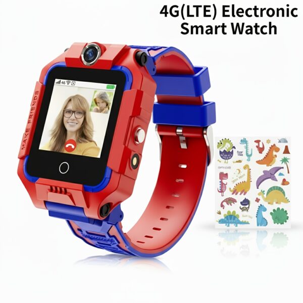 4G(LTE) Elektronisch Smartwatch - Intelligent, 360 Graden Draaibaar Scherm, Spraak- & Videochatmogelijkheden, Gezichtsherkenning, Dubbele Camera's, Foto- & Spraakopname, Muziek- & Videoafspelen, GPS-tracking