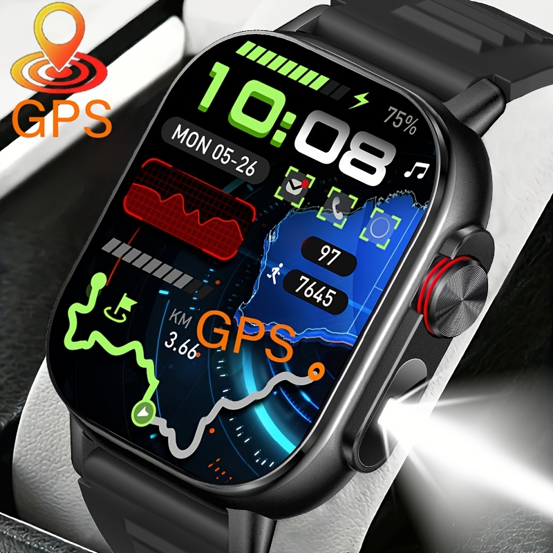 Nieuwe 2.01-inch GPS Smartwatch, GPS Positionering + IPS High-Resolution Display, Draadloze Gespreks Synchronisatie SMS Herinnering, GPS L1+L5 Dual-Frequency Positionering, Kompas, Hoogte, Luchtdruk, Hoge Kwaliteit, 3D Video Wijzerplaat - Afbeelding 4