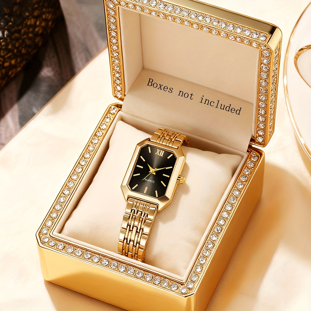 1 Stuks Modieuze Zakelijke Stijl Dames Quartz Horloge, Klassiek Veelzijdig Vierkant Wijzerplaat Dameshorloge, Geselecteerd Thanksgiving Cadeau voor Zussen, Geschikt voor Dagelijks Gebruik - Afbeelding 4