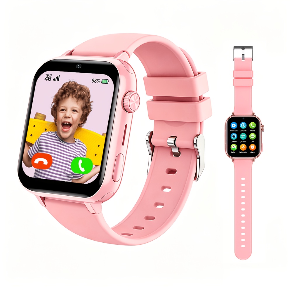 Smartwatch, 4G Telefoonhorloge voor Basisschool- en Middelbare Schoolstudenten, SIM-kaart Plug-In, Tweeweg Video Bellen, SOS Noodoproep, Stappenteller, GPS Locatie Smartwatch - Afbeelding 5