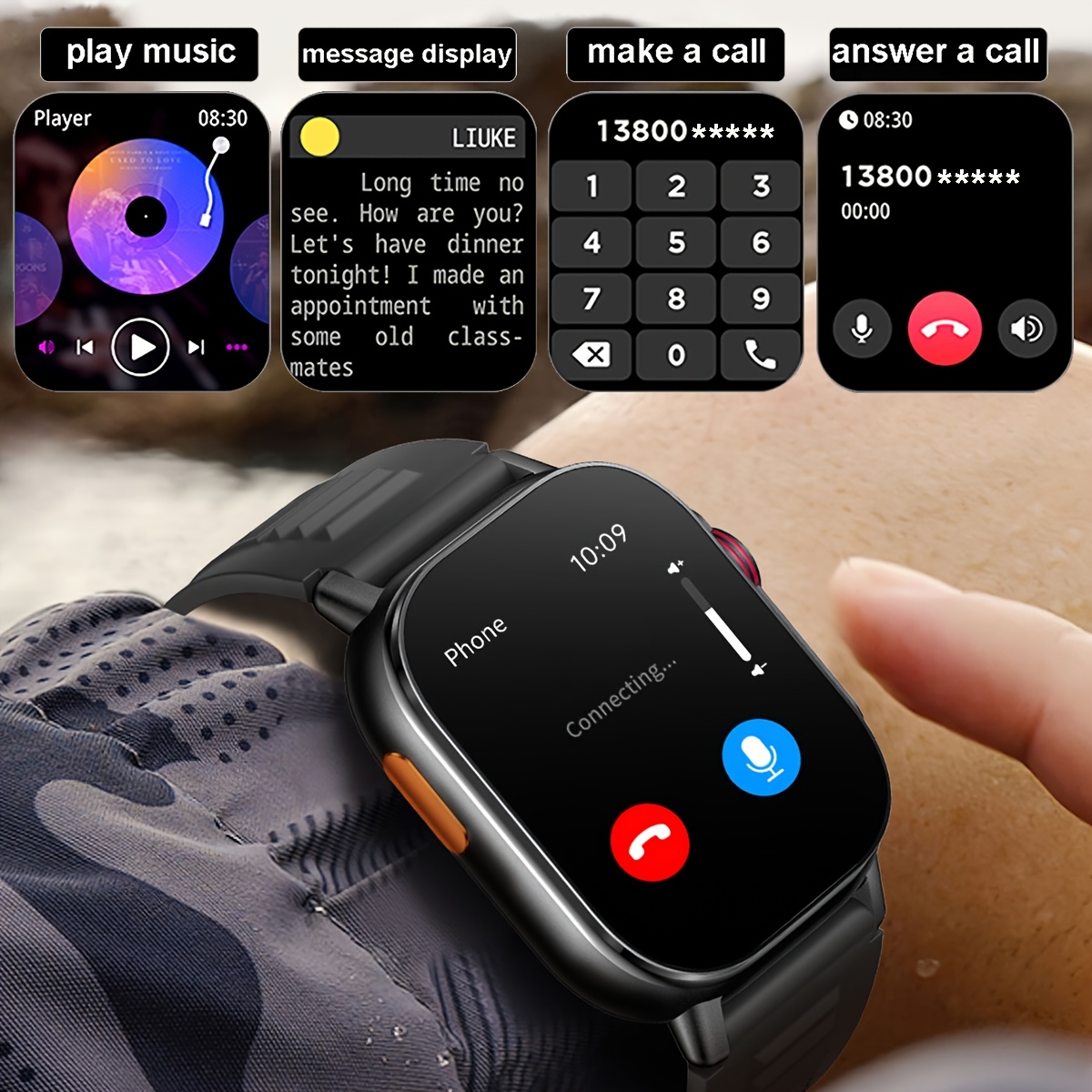 Nieuwe 2.01-inch GPS Smartwatch, GPS Positionering + IPS High-Resolution Display, Draadloze Gespreks Synchronisatie SMS Herinnering, GPS L1+L5 Dual-Frequency Positionering, Kompas, Hoogte, Luchtdruk, Hoge Kwaliteit, 3D Video Wijzerplaat - Afbeelding 2