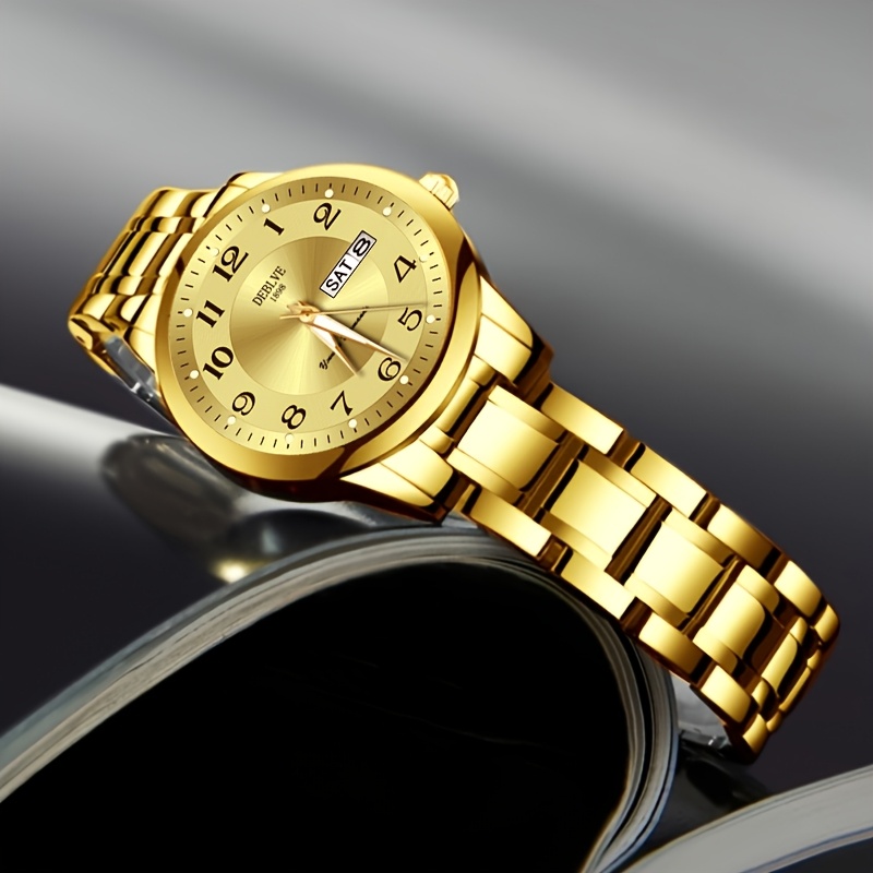DEBLVE Dames Ultra-Dunne Roestvrijstalen Quartz Horloge - Stijlvol, Lichtgewicht, IPX7 met Kalender, Luminous Dagweergave en Roestvrijstalen Band - Perfect voor Casual Wear, DEBLVE - Afbeelding 12