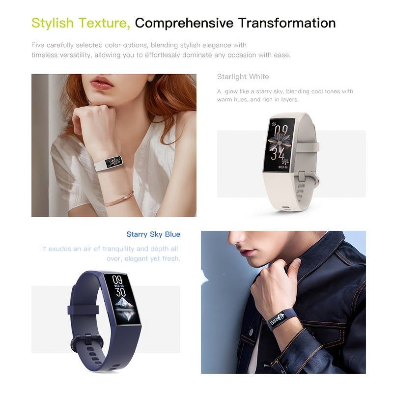 2026 Nieuwe Ultradunne Modieuze Fitnesstracker Slimme Armband voor Mannen, Ultradun Lichaam, Slaapmonitoring, Menstruatiereminder, Oproepreminder, Stappenteller, voor Mannen en Vrouwen, Compatibel met iPhone en Android, Perfect Cadeau - Afbeelding 8