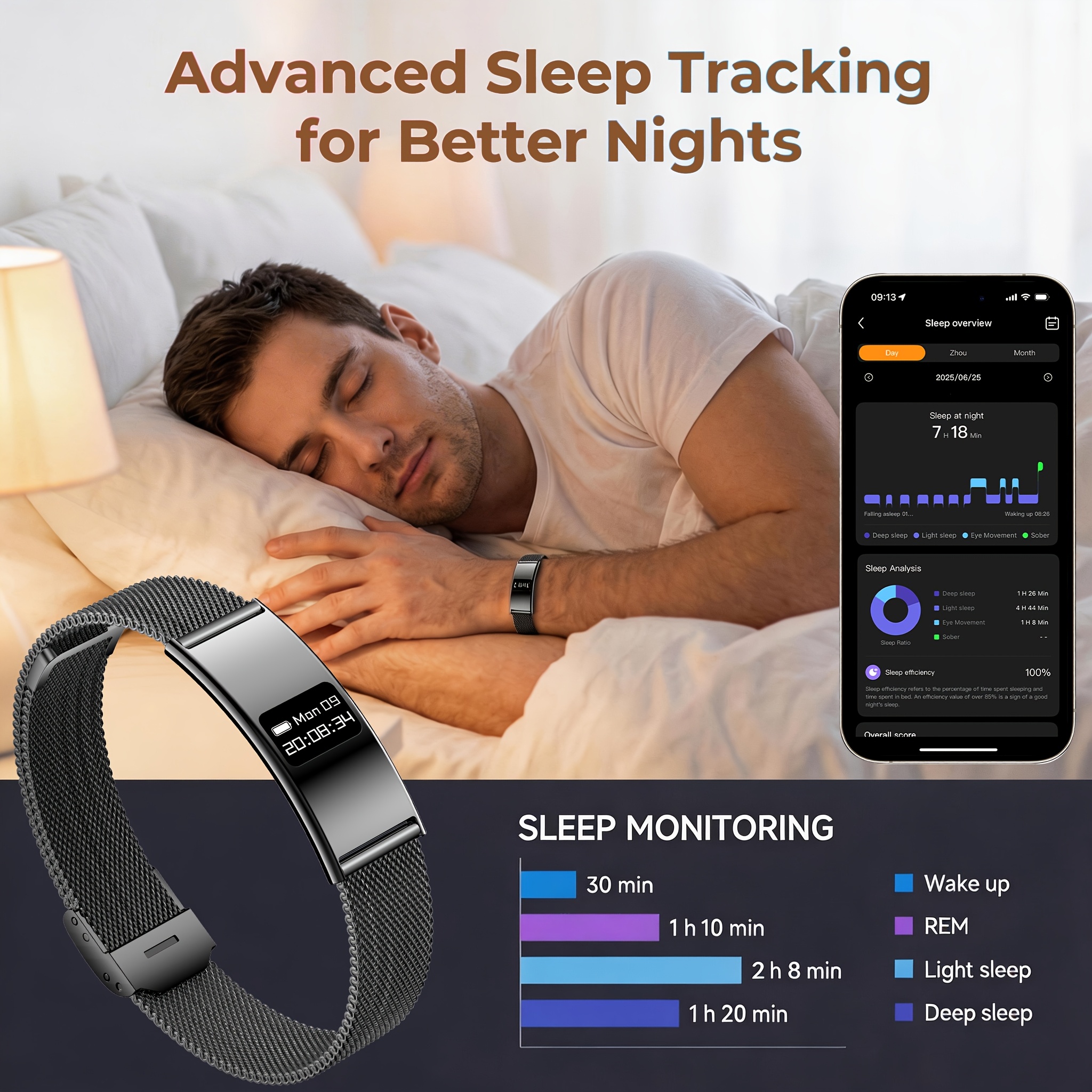 Geef je goede vriend een ultradunne smartwatch met een 2,8 mm ultradunne behuizing, IPX8, multifunctionele stappenteller, slaapmonitoring, menstruatieherinnering, schudden en foto's maken, geschikt voor iPhone/Android-systemen, elegant, modieus, intelligent, voortreffelijk en mooi - Afbeelding 13