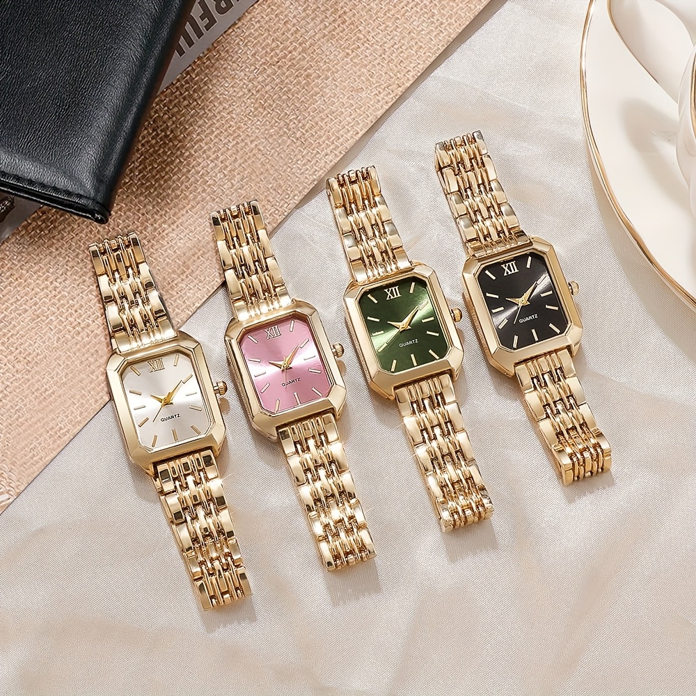 1 Stuks Modieuze Zakelijke Stijl Dames Quartz Horloge, Klassiek Veelzijdig Vierkant Wijzerplaat Dameshorloge, Geselecteerd Thanksgiving Cadeau voor Zussen, Geschikt voor Dagelijks Gebruik - Afbeelding 2