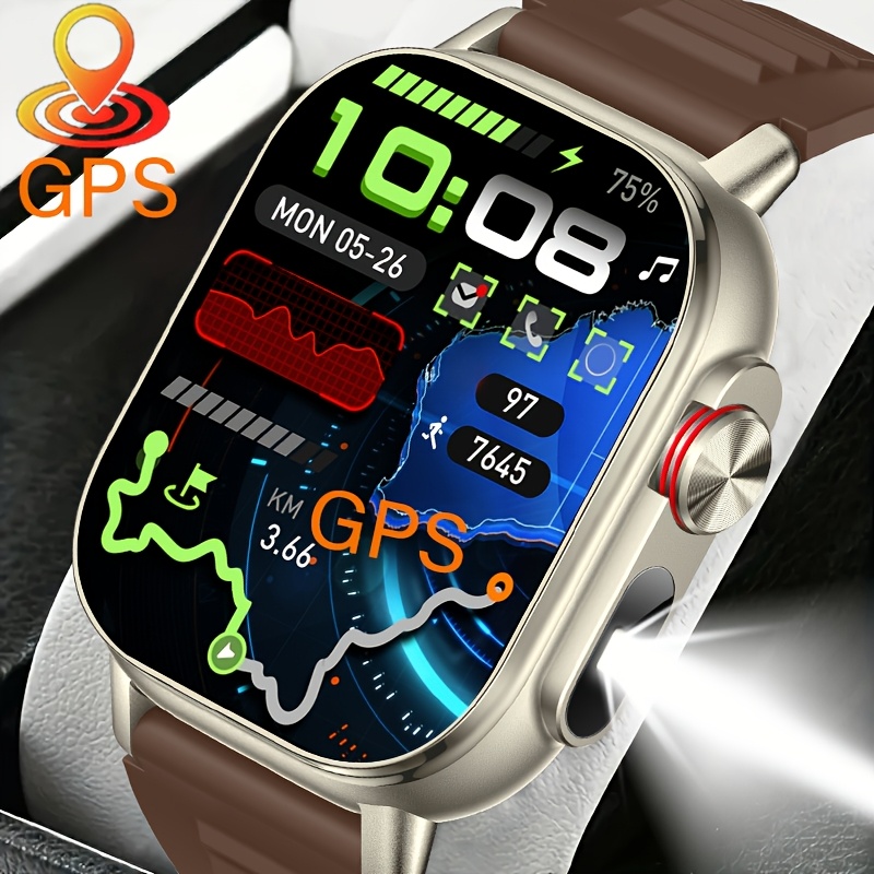 Nieuwe 2.01-inch GPS Smartwatch, GPS Positionering + IPS High-Resolution Display, Draadloze Gespreks Synchronisatie SMS Herinnering, GPS L1+L5 Dual-Frequency Positionering, Kompas, Hoogte, Luchtdruk, Hoge Kwaliteit, 3D Video Wijzerplaat - Afbeelding 6