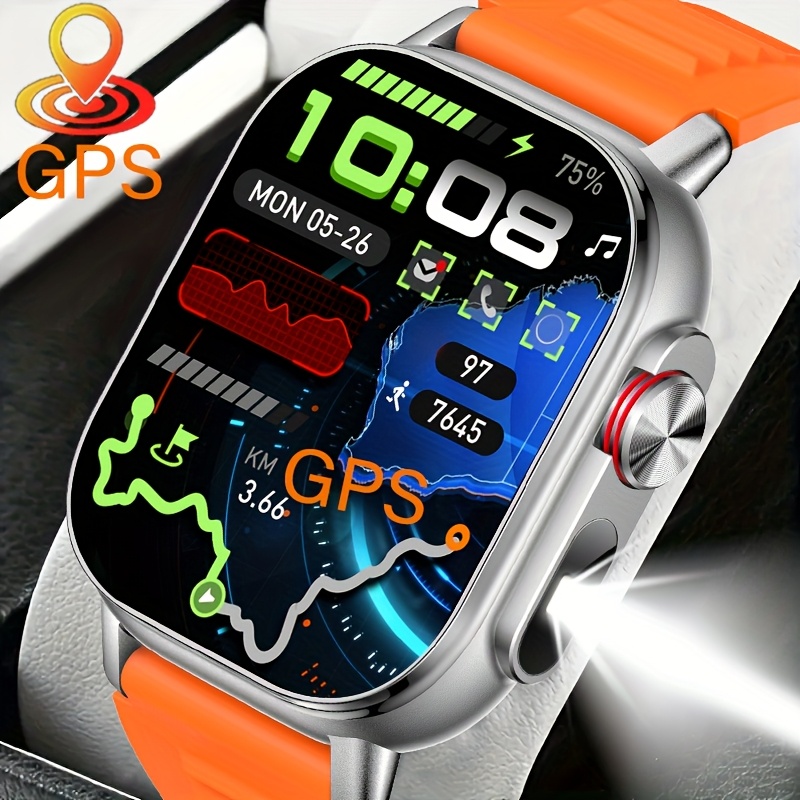 Nieuwe 2.01-inch GPS Smartwatch, GPS Positionering + IPS High-Resolution Display, Draadloze Gespreks Synchronisatie SMS Herinnering, GPS L1+L5 Dual-Frequency Positionering, Kompas, Hoogte, Luchtdruk, Hoge Kwaliteit, 3D Video Wijzerplaat - Afbeelding 8