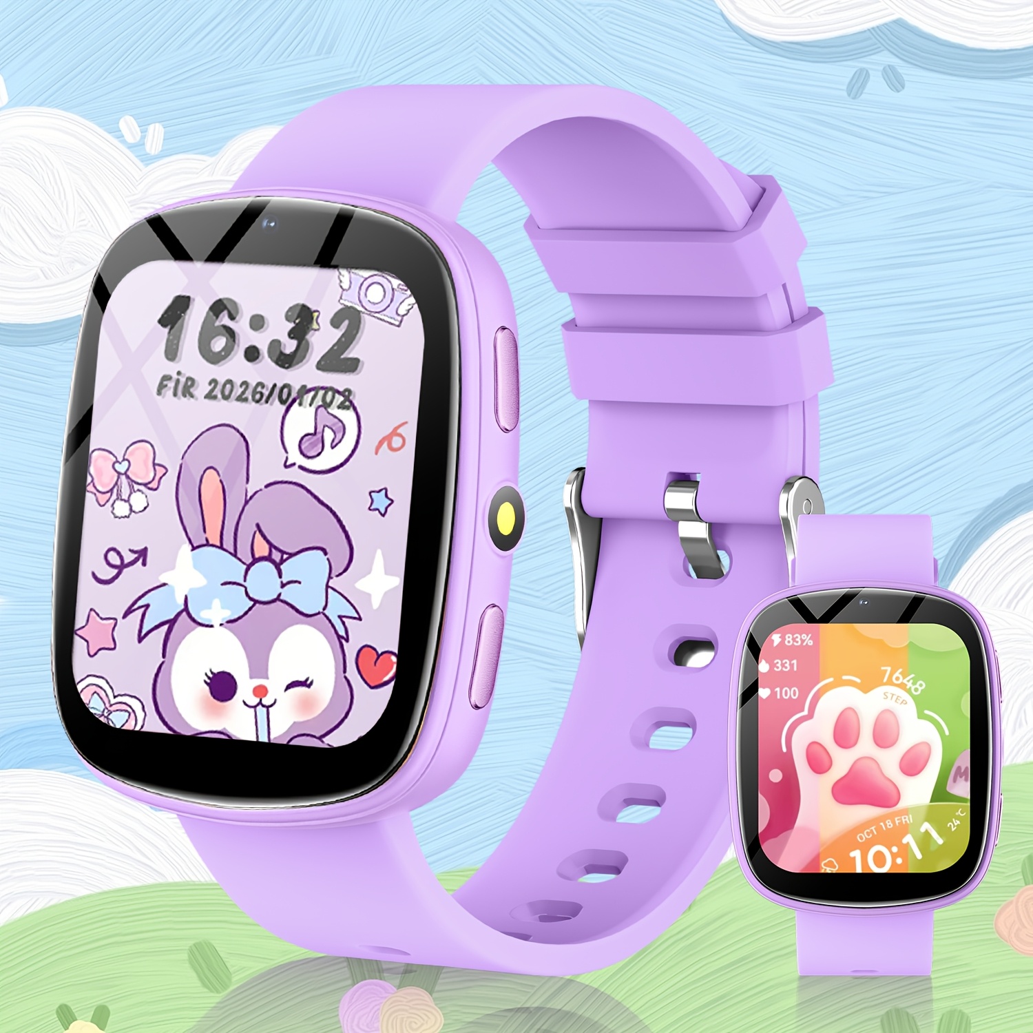 Kinder Smartwatch met 22 Spelletjes, Ingebouwde Zaklamp, Camera & Fotoalbum, 260mAh Oplaadbare Batterij, Kalenderfunctie, Meest Populaire Smartwatch voor Kinderen, Jongens & Meisjes, Lieve Speelkameraad voor Kinderen, Grappig Educatief Polshorloge, Geweldig Cadeau voor Kinderverjaardag & Feestdagen - Afbeelding 5