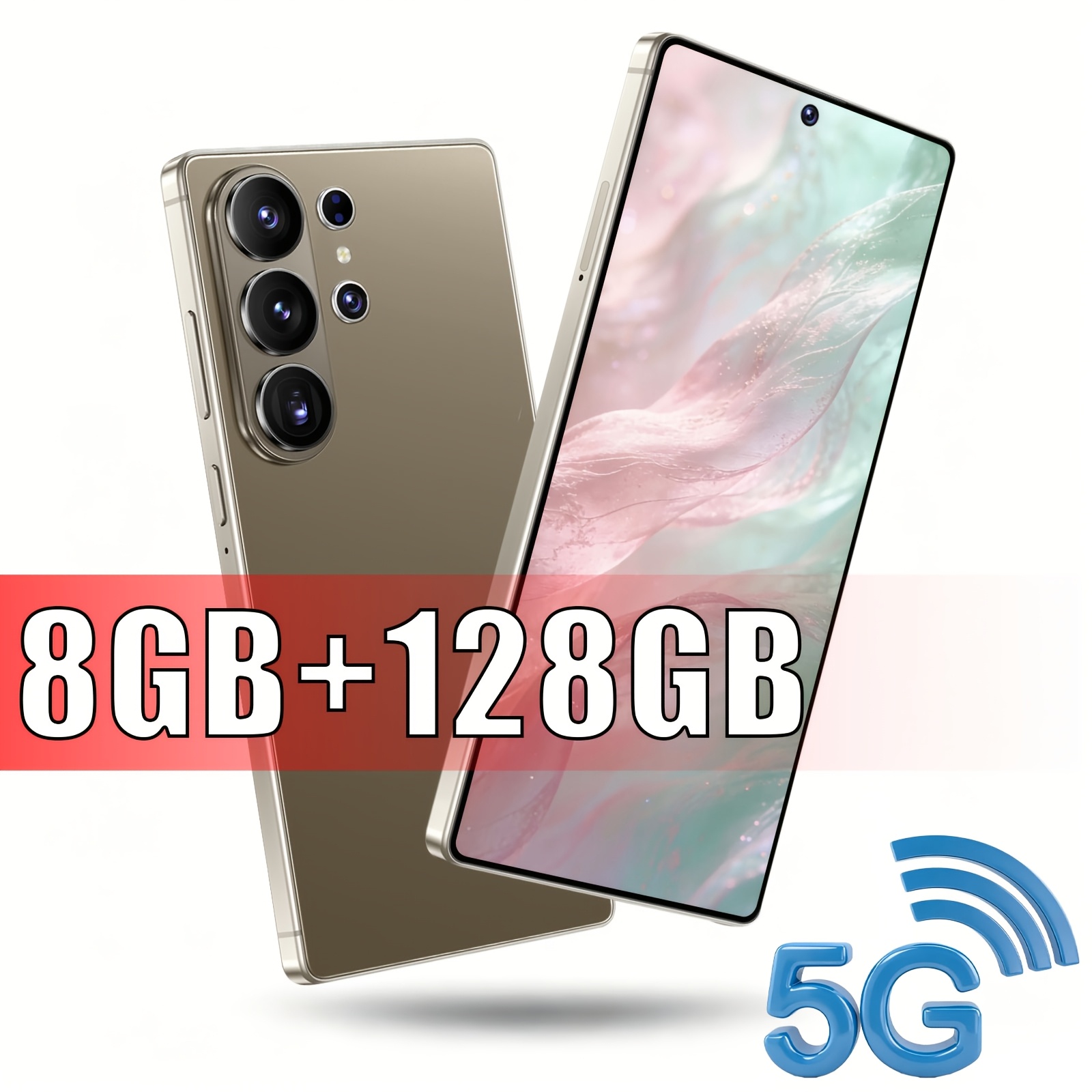 Ultra 2026 5G Ontgrendelde Mobiele Telefoon, 6.8 Inch HD Display, 8GB RAM 128GB ROM, Dual Network Dual SIM, HD Camera aan de Voorkant & Achterkant, Face ID, Ingebouwde Stylus, Type-C Oplader, Wi-Fi Hotspot, Volledige Uitbreidingen, Cadeaukeuze voor Alle Gelegenheden - Afbeelding 5