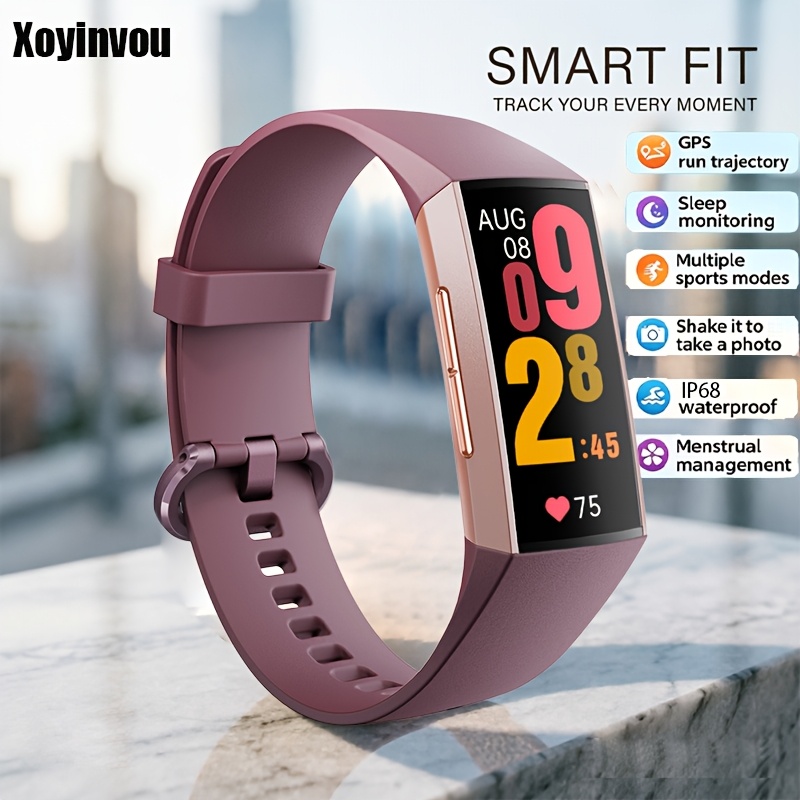 2026 Nieuwe Ultradunne Modieuze Fitnesstracker Slimme Armband voor Mannen, Ultradun Lichaam, Slaapmonitoring, Menstruatiereminder, Oproepreminder, Stappenteller, voor Mannen en Vrouwen, Compatibel met iPhone en Android, Perfect Cadeau - Afbeelding 4