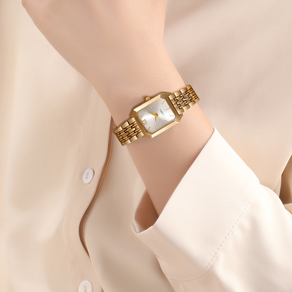 1 Stuks Modieuze Zakelijke Stijl Dames Quartz Horloge, Klassiek Veelzijdig Vierkant Wijzerplaat Dameshorloge, Geselecteerd Thanksgiving Cadeau voor Zussen, Geschikt voor Dagelijks Gebruik - Afbeelding 10