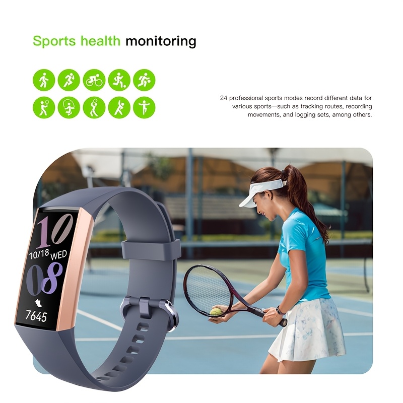 2026 Nieuwe Ultradunne Modieuze Fitnesstracker Slimme Armband voor Mannen, Ultradun Lichaam, Slaapmonitoring, Menstruatiereminder, Oproepreminder, Stappenteller, voor Mannen en Vrouwen, Compatibel met iPhone en Android, Perfect Cadeau - Afbeelding 9