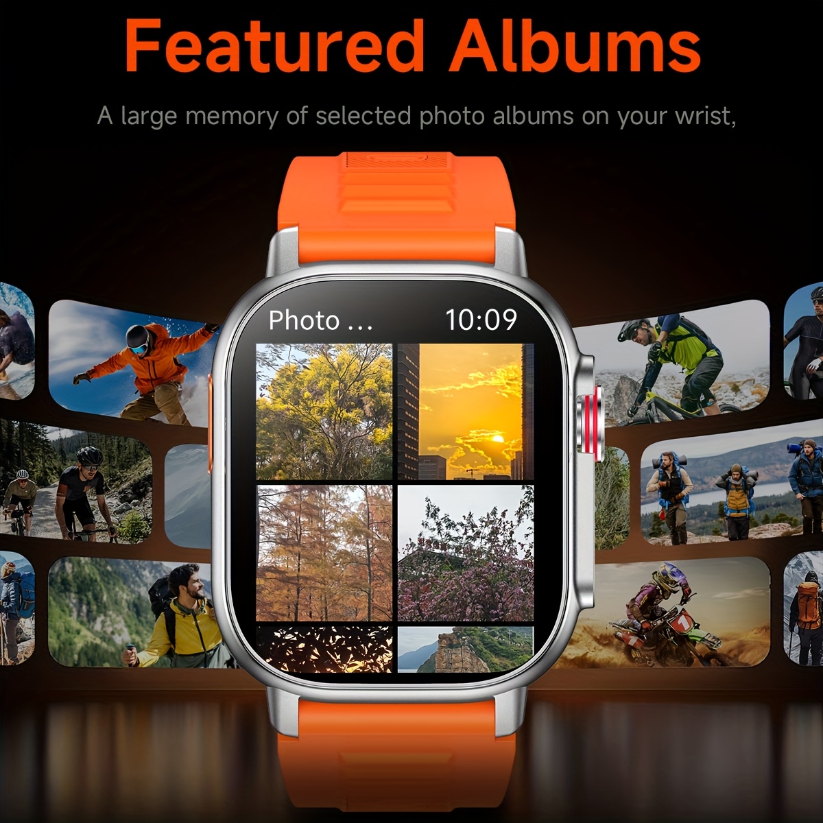 Nieuwe 2.01-inch GPS Smartwatch, GPS Positionering + IPS High-Resolution Display, Draadloze Gespreks Synchronisatie SMS Herinnering, GPS L1+L5 Dual-Frequency Positionering, Kompas, Hoogte, Luchtdruk, Hoge Kwaliteit, 3D Video Wijzerplaat - Afbeelding 10