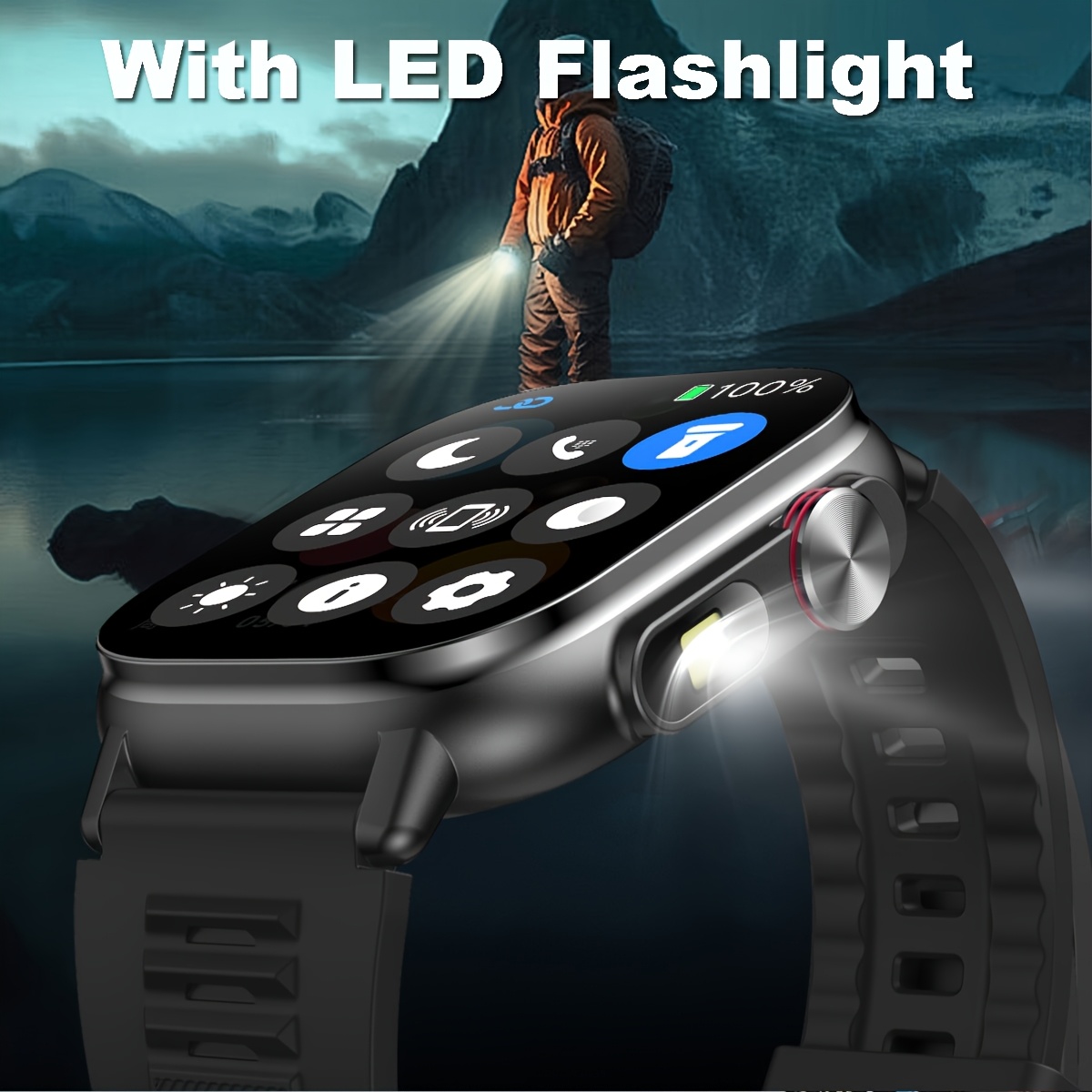 Nieuwe 2.01-inch GPS Smartwatch, GPS Positionering + IPS High-Resolution Display, Draadloze Gespreks Synchronisatie SMS Herinnering, GPS L1+L5 Dual-Frequency Positionering, Kompas, Hoogte, Luchtdruk, Hoge Kwaliteit, 3D Video Wijzerplaat - Afbeelding 5